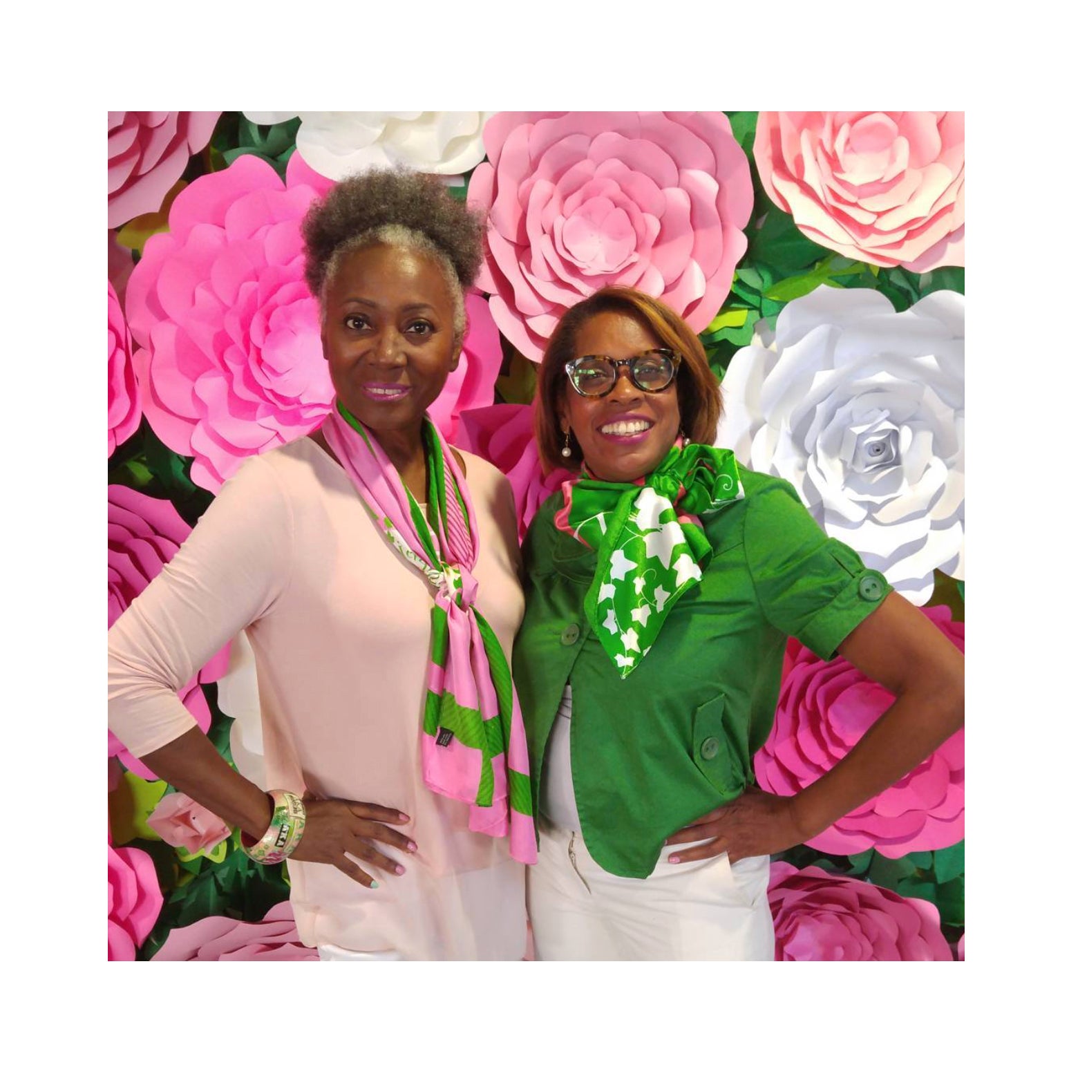 The Ladies of Alpha Kappa Alpha Sorority, Inc. Paint Atlanta Pink and Green